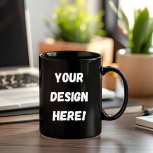 black mug customized